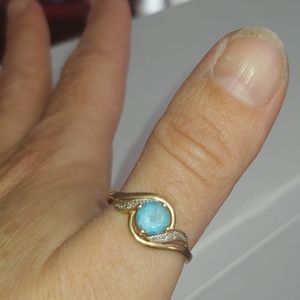 Blue topaz ring